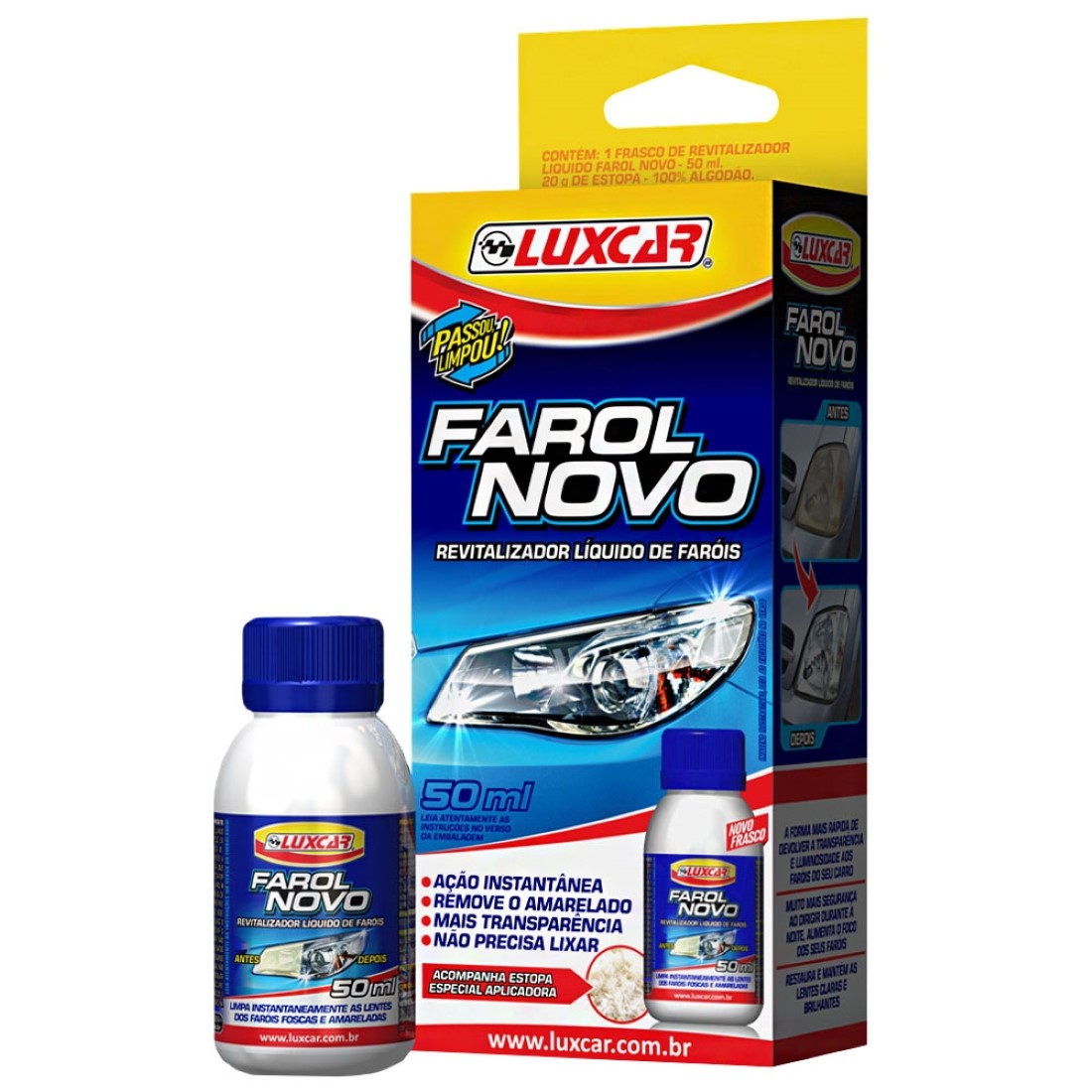 REVITALIZADOR LÍQUIDO FAROL NOVO LUXCAR 50ML