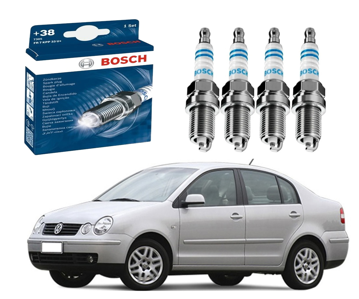  VELAS IGNIÇÃO BOSCH VOLKSWAGEN POLO SEDAN 2.0 8V 2002 A 2006