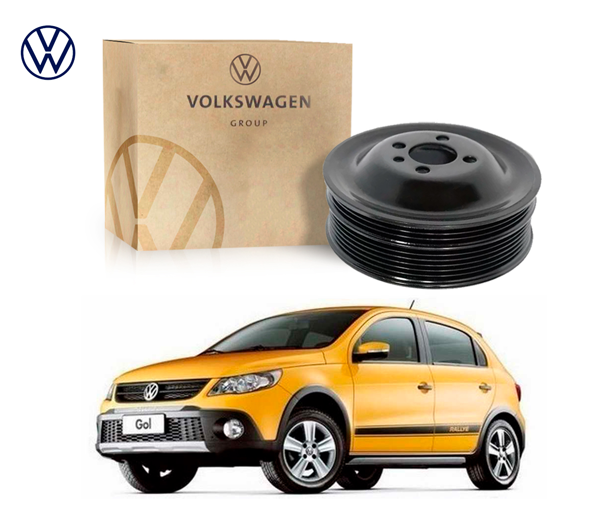  POLIA DO VIRABREQUIM ORIGINAL VOLKSWAGEN GOL RALLYE 1.6 2009 A 2013