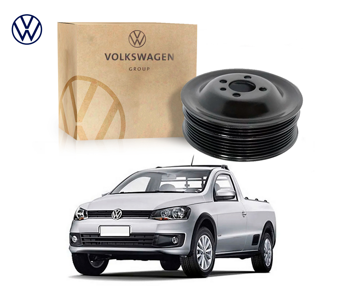  POLIA DO VIRABREQUIM ORIGINAL VOLKSWAGEN SAVEIRO 1.6 2013 A 2017