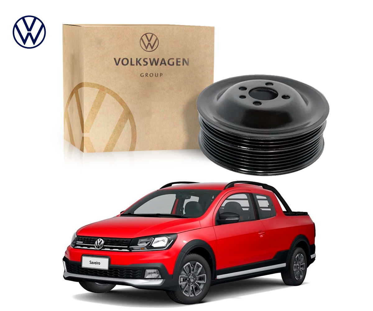  POLIA DO VIRABREQUIM ORIGINAL VOLKSWAGEN SAVEIRO CROSS 1.6 2018 A 2020