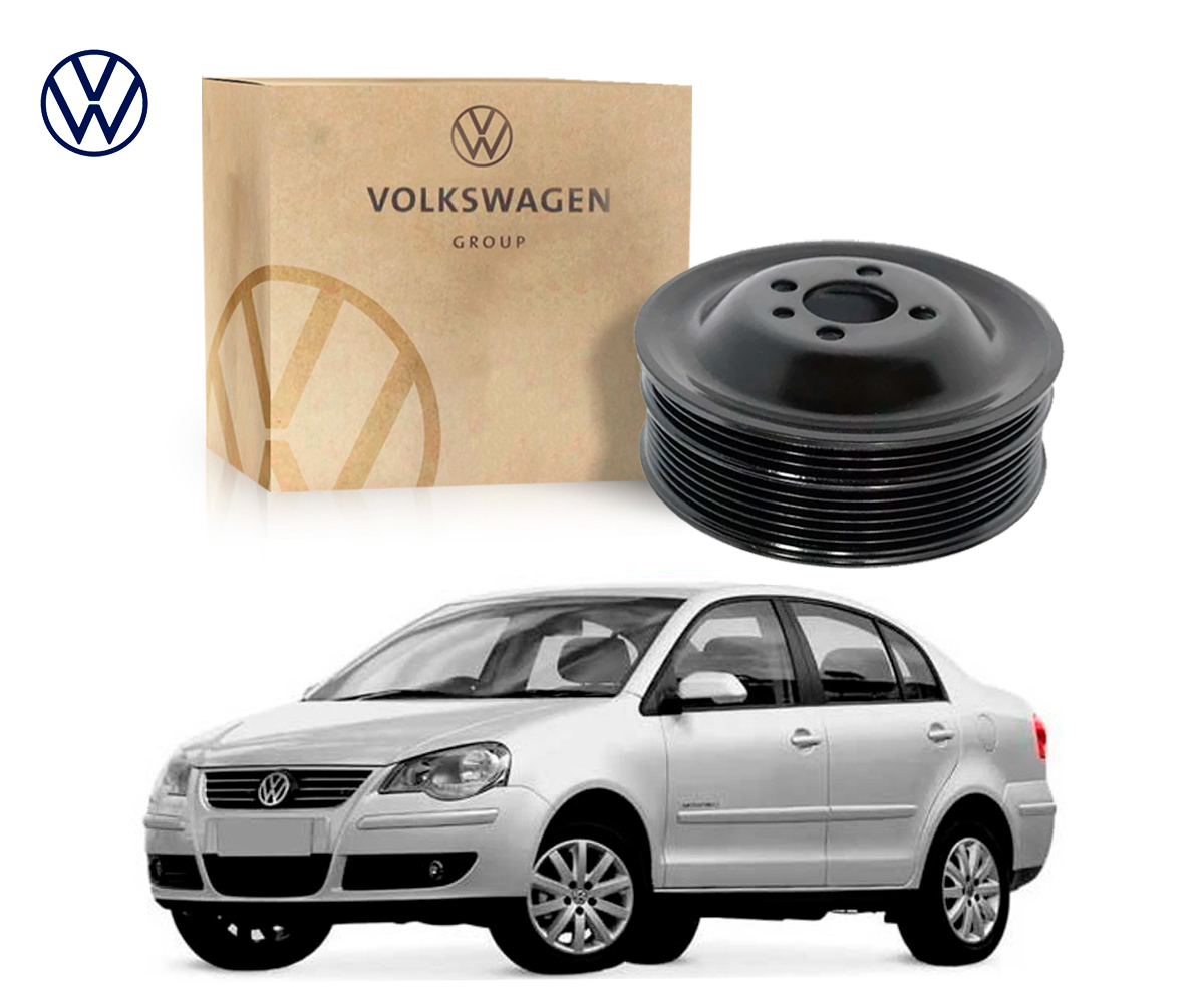  POLIA DO VIRABREQUIM ORIGINAL VOLKSWAGEN POLO SEDAN 1.6 2.0 2007 A 2011