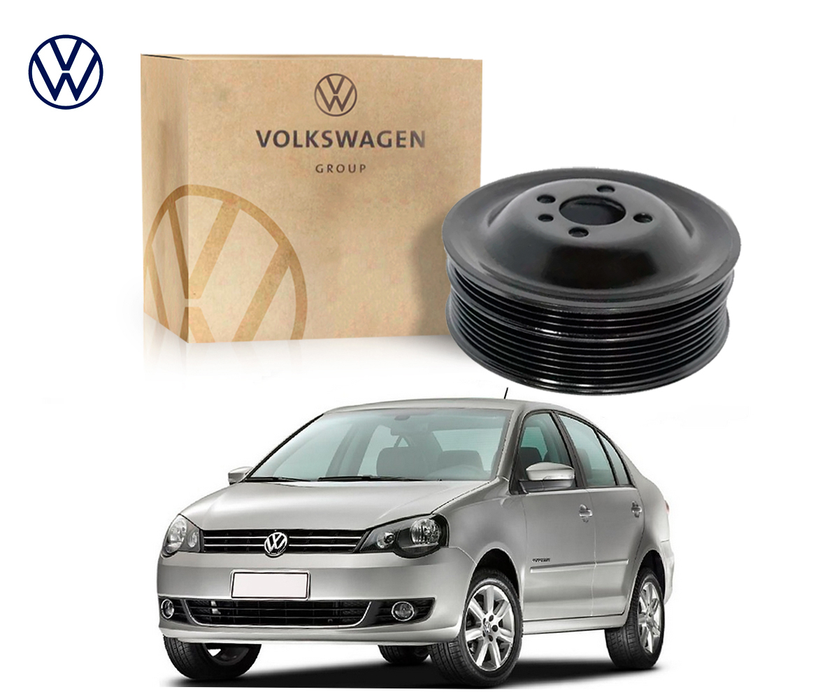  POLIA DO VIRABREQUIM ORIGINAL VOLKSWAGEN POLO SEDAN 1.6 2.0 2012 A 2015