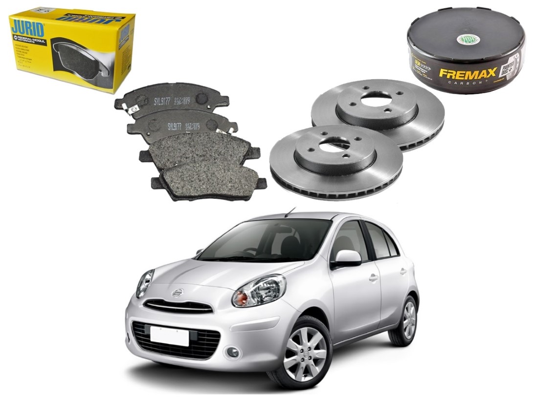  KIT DISCO PASTILHA FREIO DIANTEIRO FREMAX NISSAN MARCH 1.0 1.6 2012 A 2014