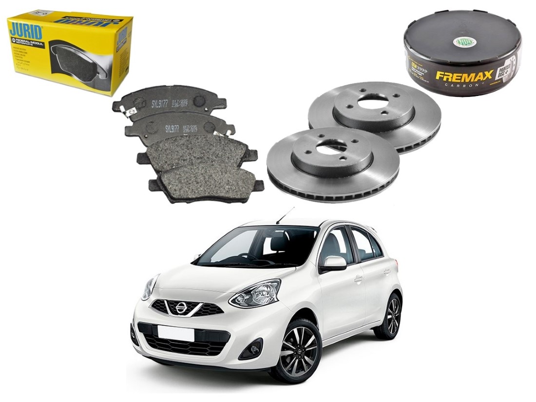  KIT DISCO PASTILHA FREIO DIANTEIRO FREMAX NISSAN MARCH 1.0 1.6 2015 A 2019