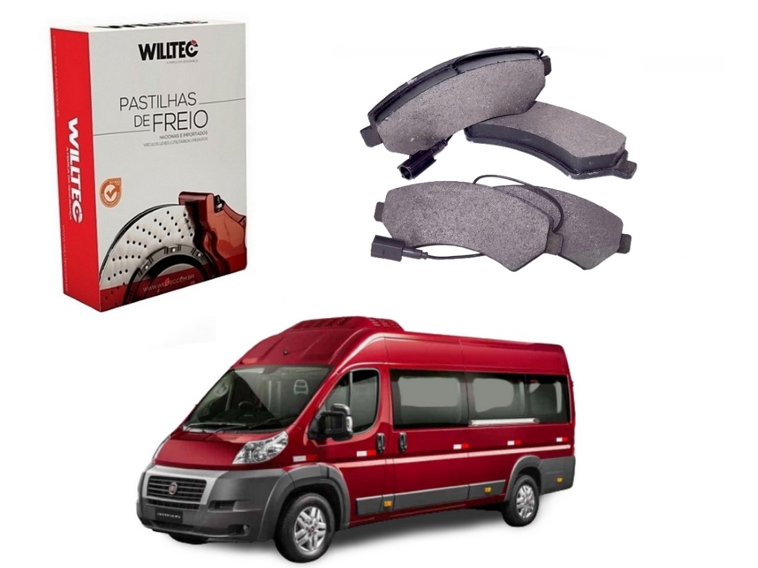  PASTILHA FREIO DIANTEIRA WILLTEC FIAT DUCATO VIP BUS 2.3 2018 A 2020