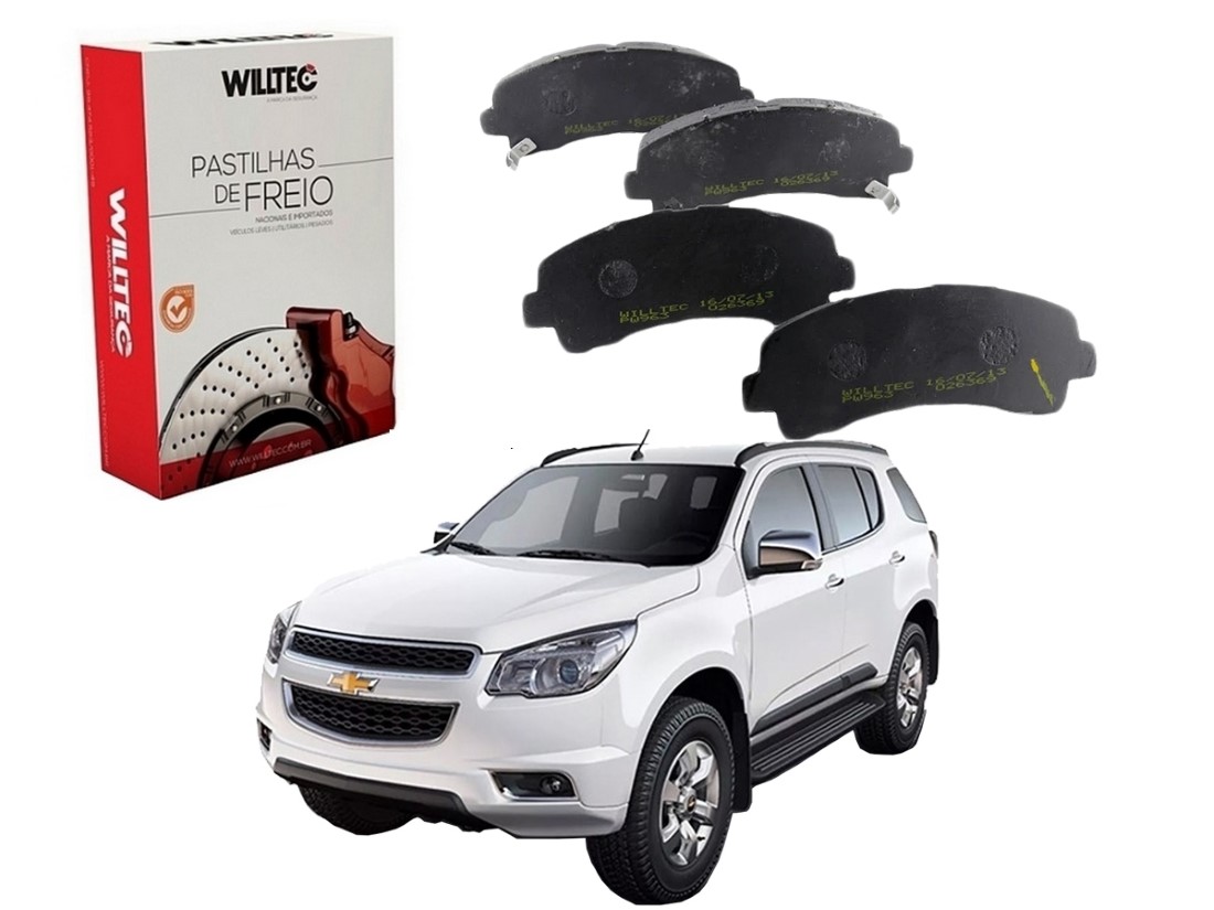  PASTILHA FREIO DIANTEIRA WILLTEC CHEVROLET TRAILBLAZER 2.8 3.6 2013 A 2016