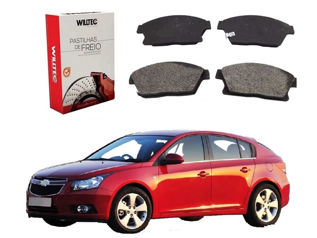  PASTILHA FREIO DIANTEIRA WILLTEC CHEVROLET CRUZE 1.8 2012 A 2016