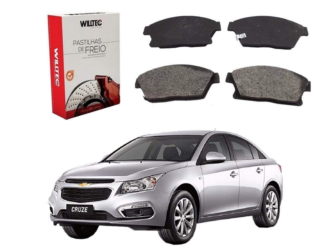  PASTILHA FREIO DIANTEIRA WILLTEC CHEVROLET CRUZE SEDAN 1.8 2012 A 2016