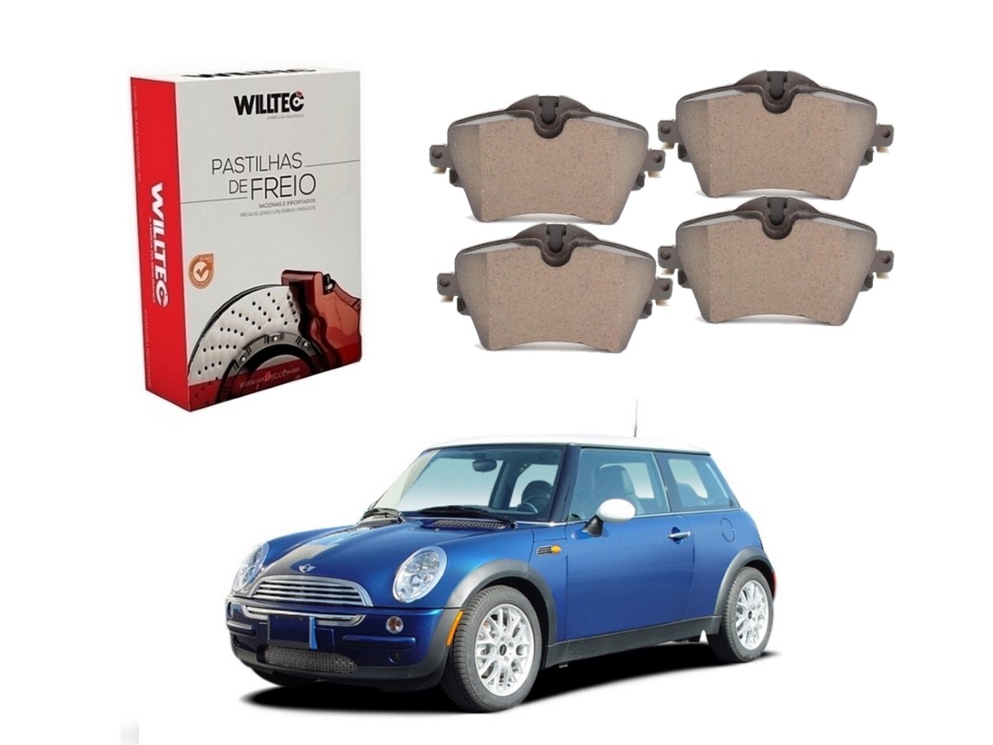  PASTILHA FREIO DIANTEIRA WILLTEC MINI COOPER 1.6 2003 A 2007