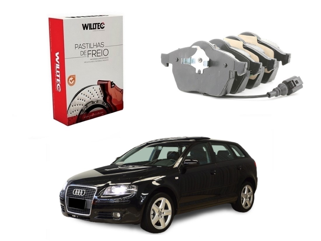  PASTILHA FREIO DIANTEIRA WILLTEC SENSOR AUDI A3 1.8 2004 A 2008