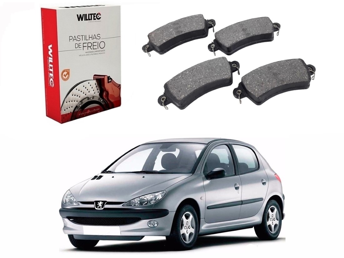  PASTILHA FREIO DIANTEIRA WILLTEC PEUGEOT 206 1.6 1998 A 2008