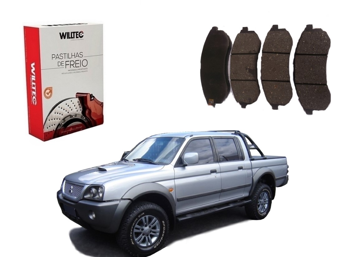  PASTILHA FREIO DIANTEIRA WILLTEC MITSUBISHI L200 2.5 2002 A 2007