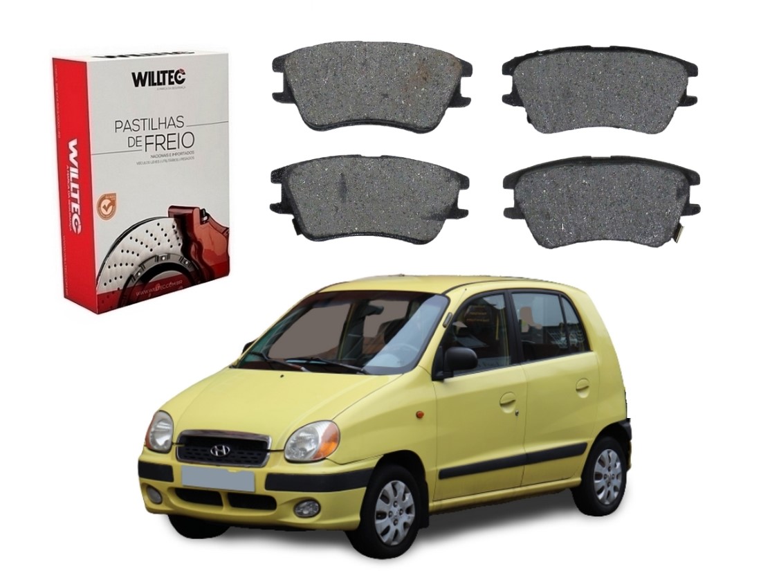  PASTILHA FREIO DIANTEIRA WILLTEC HYUNDAI ATOS PRIME 1.0 2001 A 2004