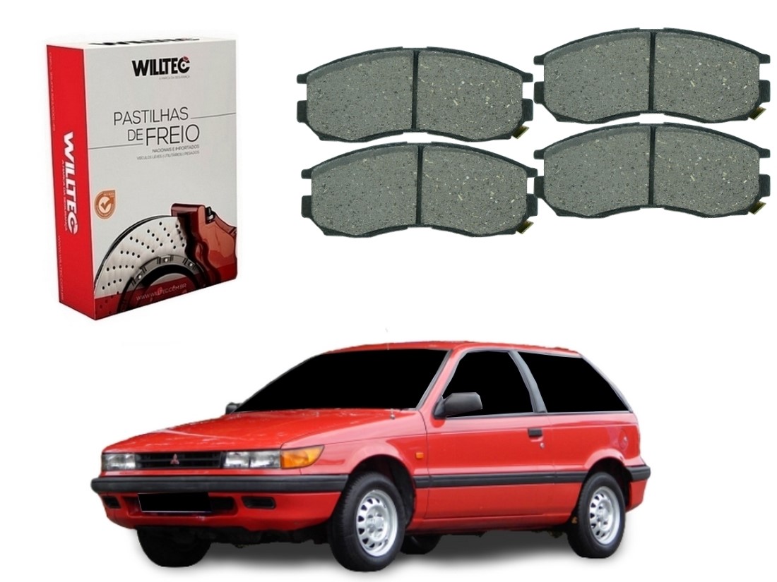  PASTILHA FREIO DIANTEIRA WILLTEC MITSUBISHI COLT 1.8 1988 A 1996