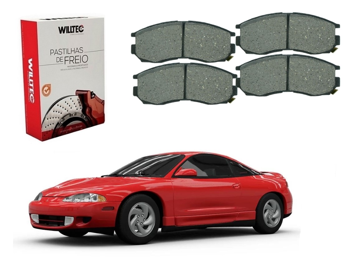  PASTILHA FREIO DIANTEIRA WILLTEC MITSUBISHI ECLIPSE 2.0 1995 A 1999