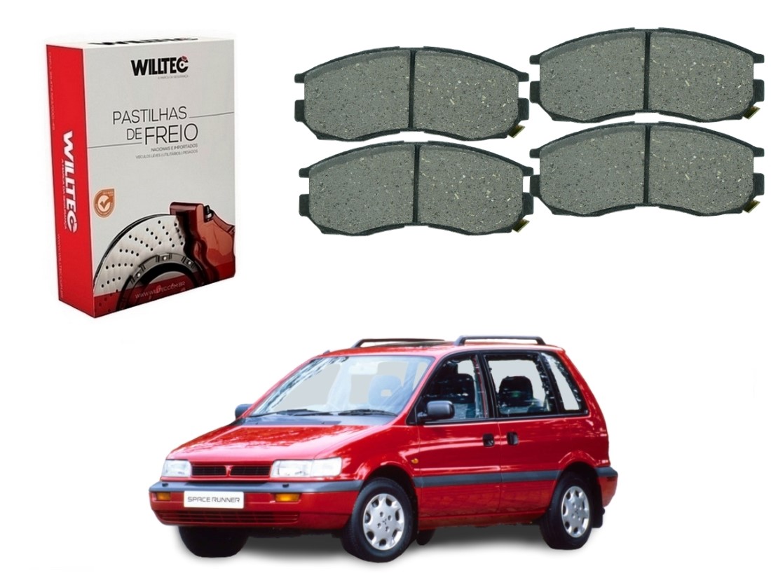  PASTILHA FREIO DIANTEIRA WILLTEC MITSUBISHI SPACE RUNNER 1.8 2.0 1991 A 1996