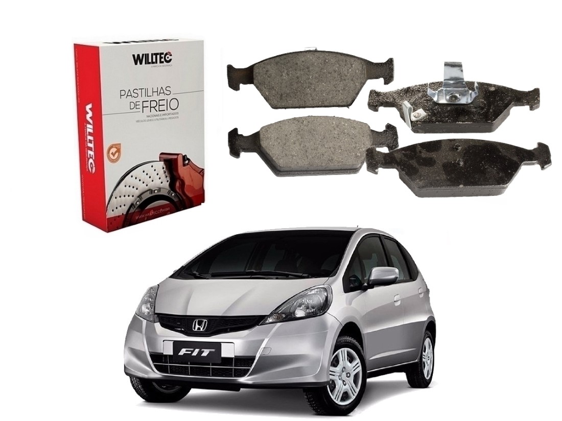  PASTILHA FREIO DIANTEIRA WILLTEC HONDA FIT 1.4 1.5 2009 A 2014