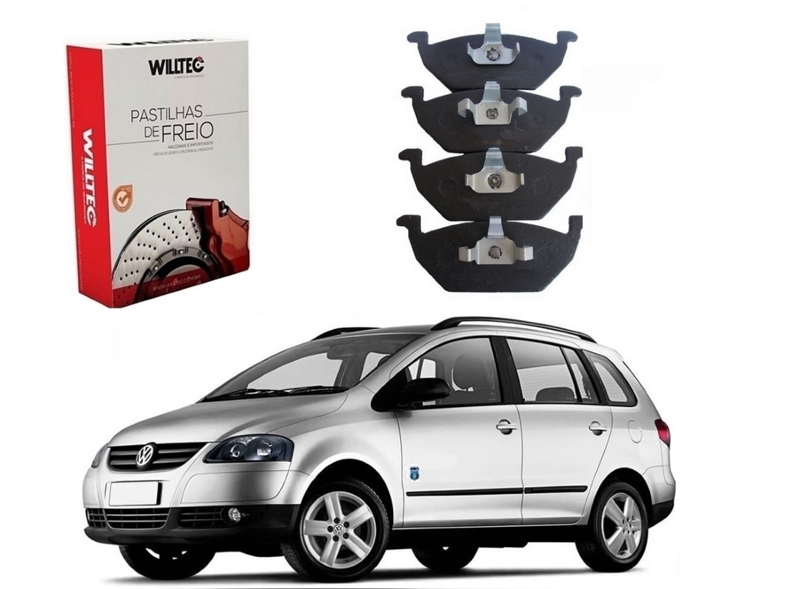  PASTILHA FREIO DIANTEIRA WILLTEC VOLKSWAGEN SPACEFOX 1.6 2007 A 2010