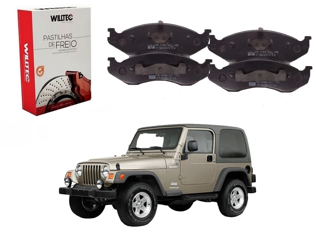  PASTILHA FREIO DIANTEIRA WILLTEC JEEP WRANGLER 4.0 1990 A 1995