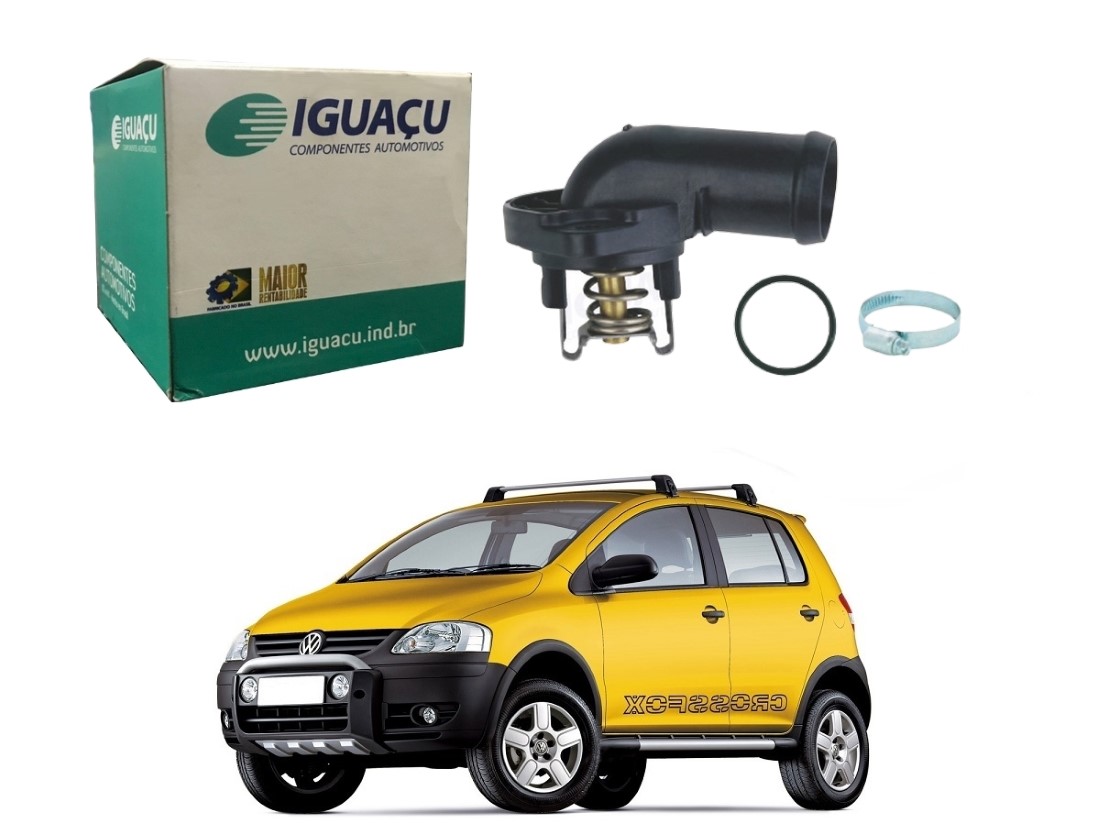  VALVULA TERMOSTATICA IGUAÇU VOLKSWAGEN CROSSFOX 1.6 8V 2006 A 2010