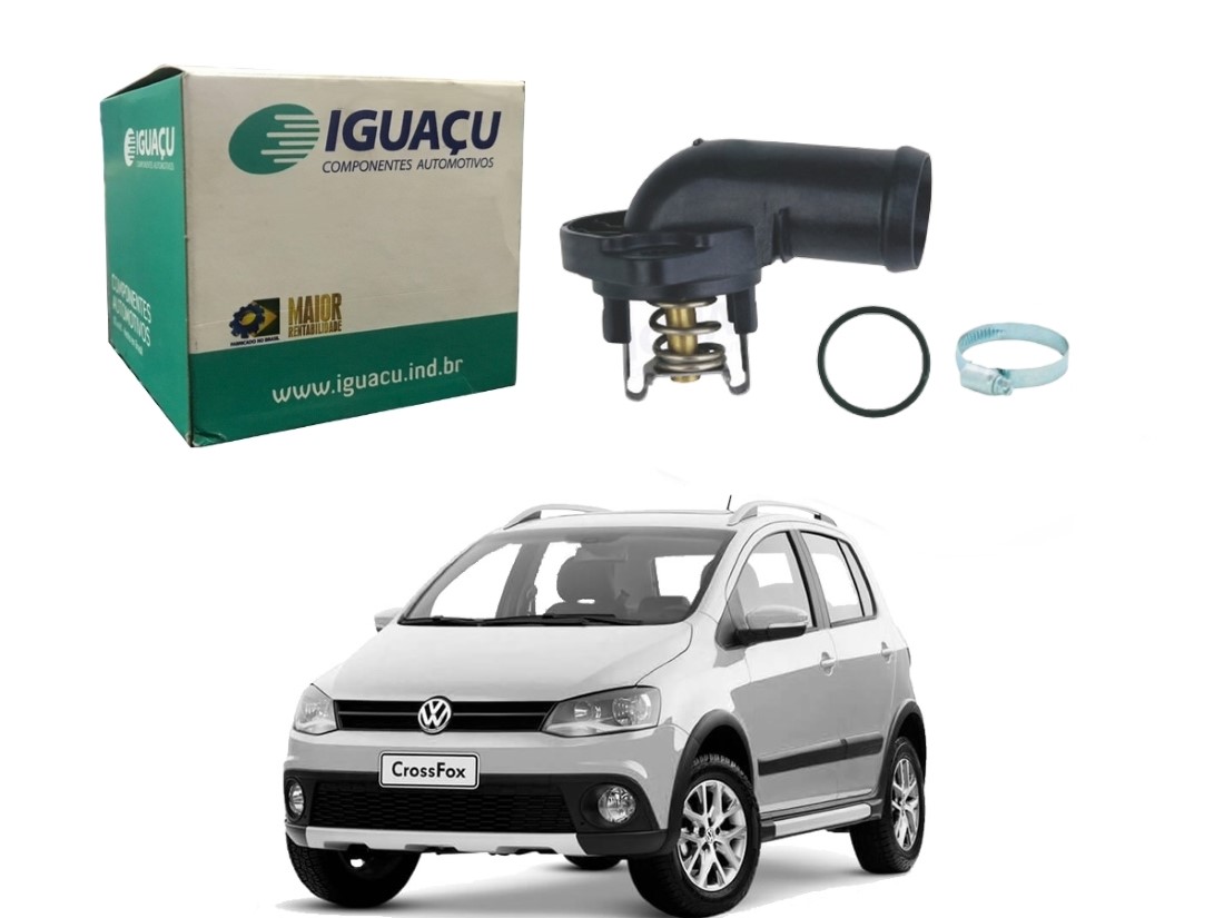  VALVULA TERMOSTATICA IGUAÇU VOLKSWAGEN CROSSFOX 1.6 8V 2011 A 2014