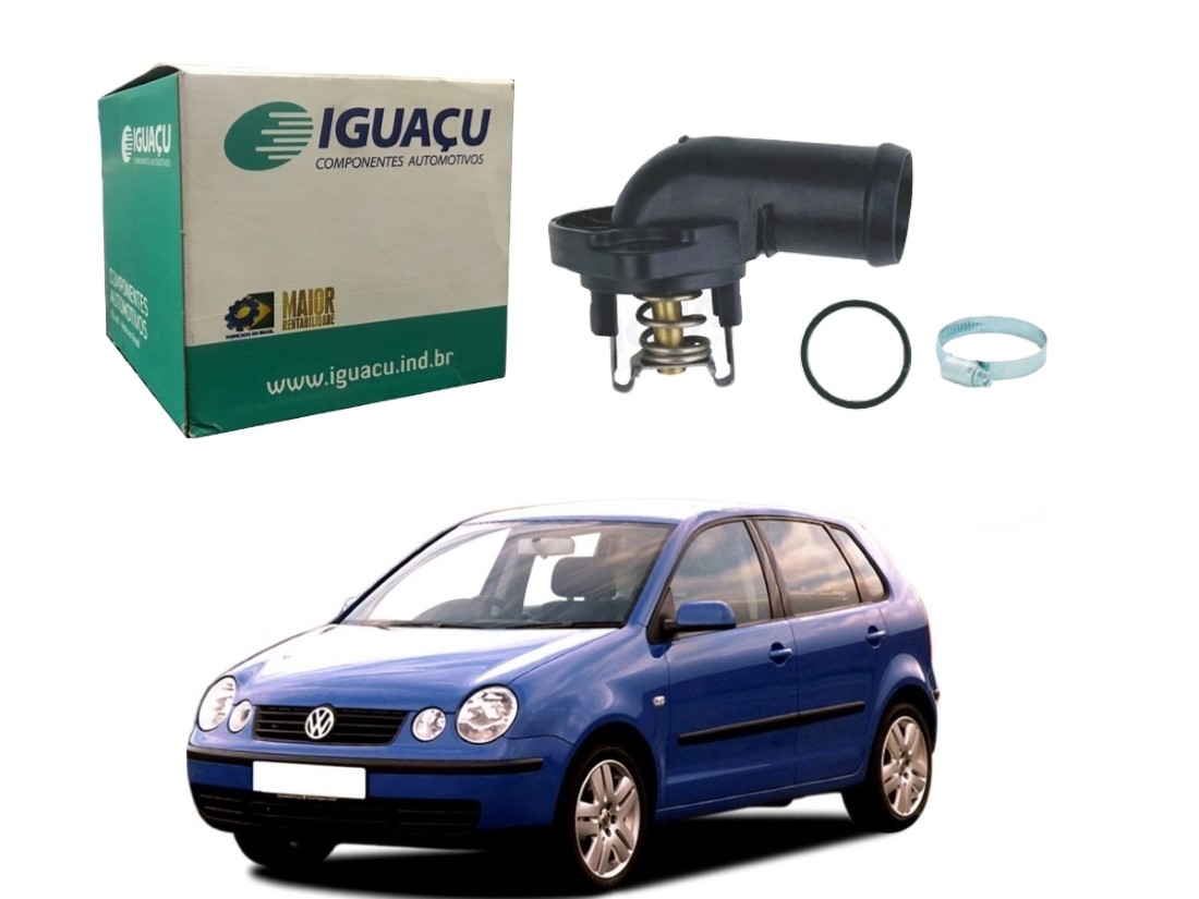  VALVULA TERMOSTATICA IGUAÇU VOLKSWAGEN POLO 1.6 8V 2003 A 2007