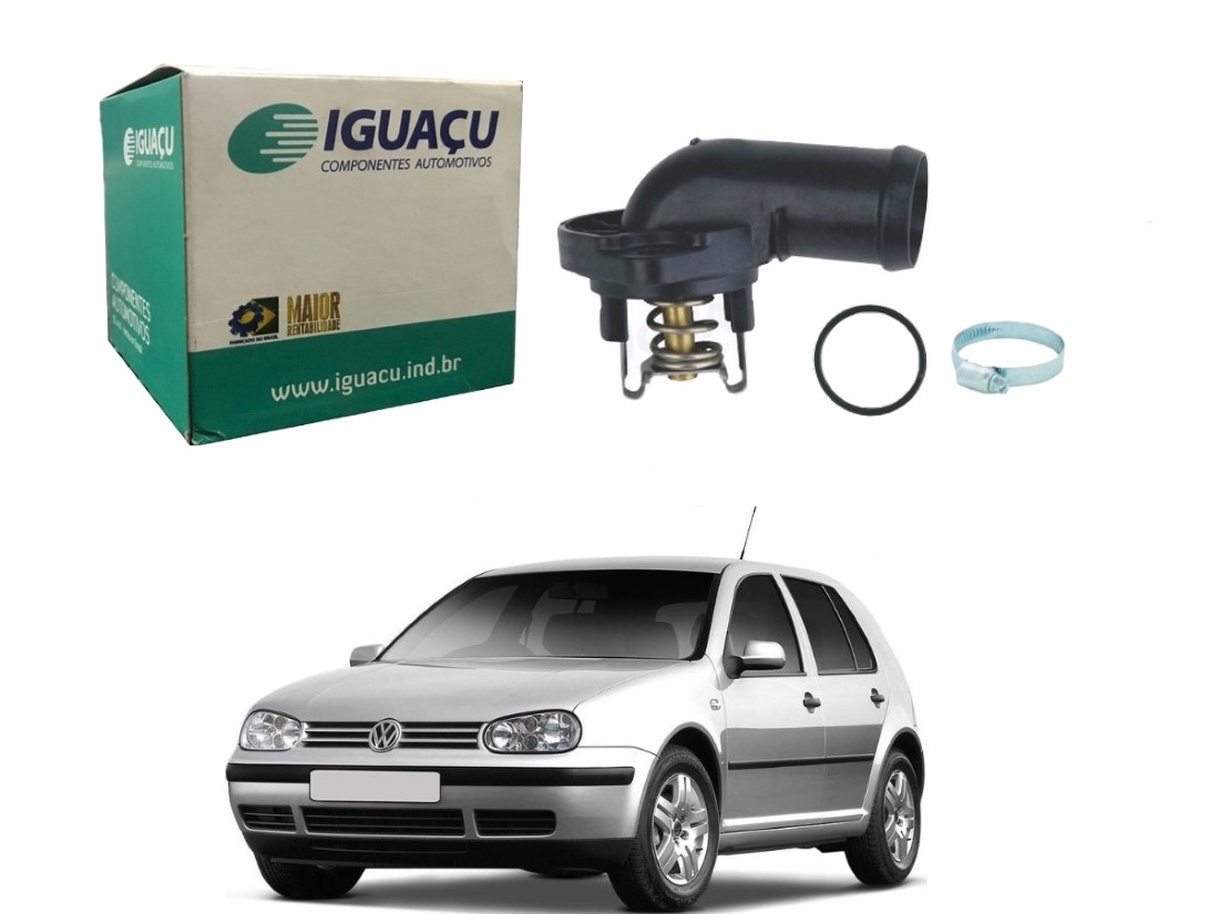  VALVULA TERMOSTATICA IGUAÇU VOLKSWAGEN GOLF 1.6 8V 2002 A 2006