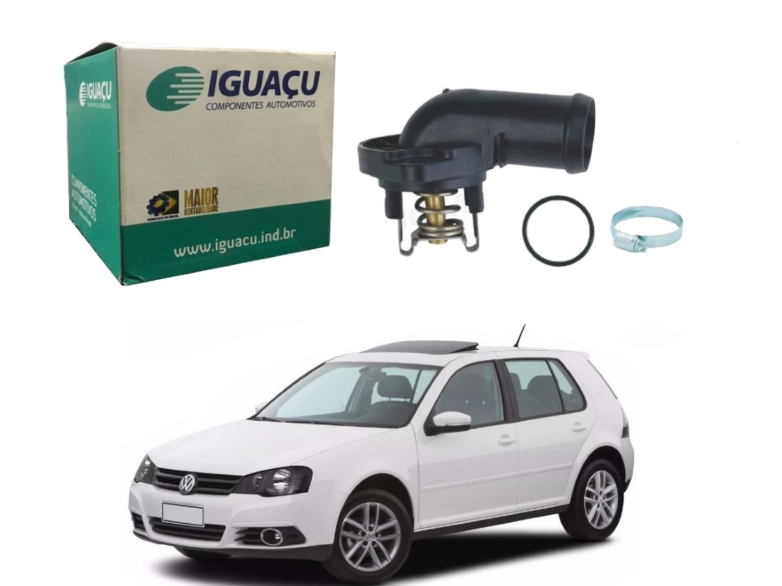  VALVULA TERMOSTATICA IGUAÇU VOLKSWAGEN GOLF 1.6 8V 2007 A 2013