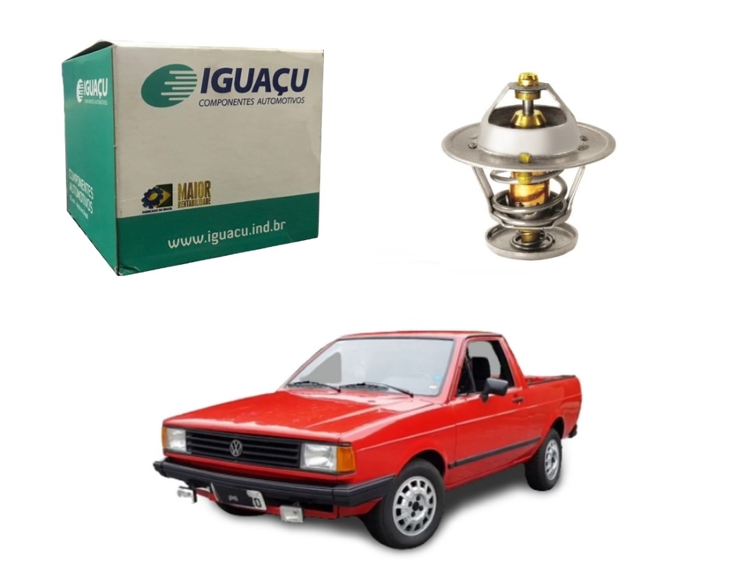  VALVULA TERMOSTATICA IGUAÇU VOLKSWAGEN SAVEIRO 1.6 AP 1.8 AP 1988 A 1990