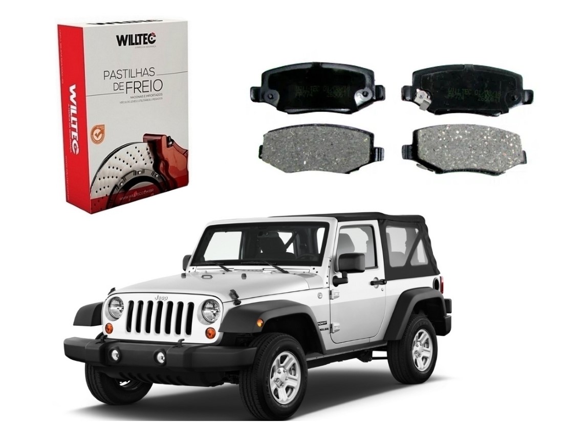  PASTILHA FREIO TRASEIRA WILLTEC JEEP WRANGLER 3.8 2007 A 2009