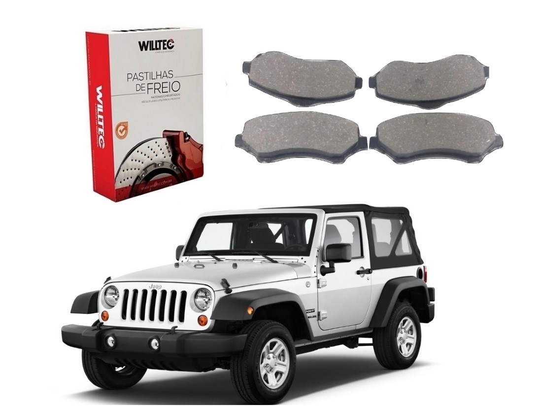  PASTILHA FREIO DIANTEIRA WILLTEC JEEP WRANGLER 3.8 2007 A 2009