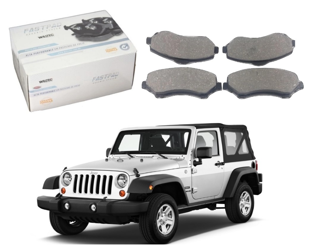  PASTILHA FREIO DIANTEIRA CERAMICA WILLTEC JEEP WRANGLER 3.8 2007 A 2009