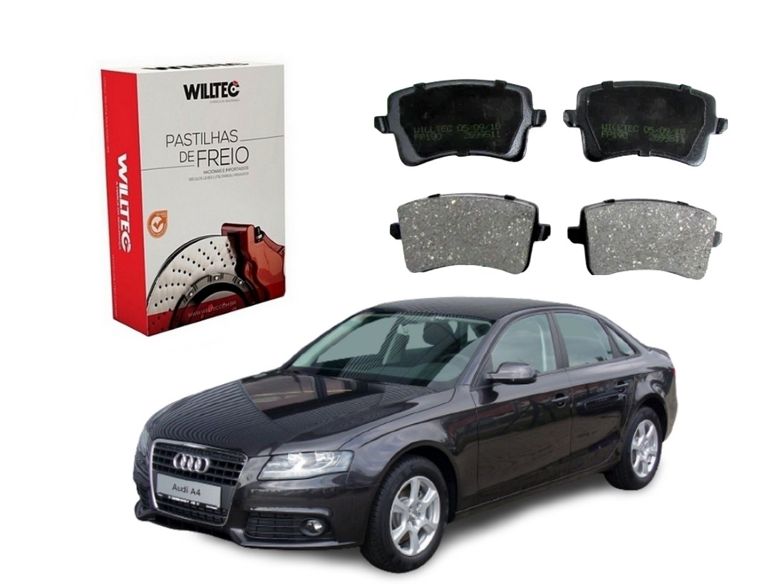  PASTILHA FREIO TRASEIRA WILLTEC AUDI A4 1.8 2.0 3.2 2008 A 2011