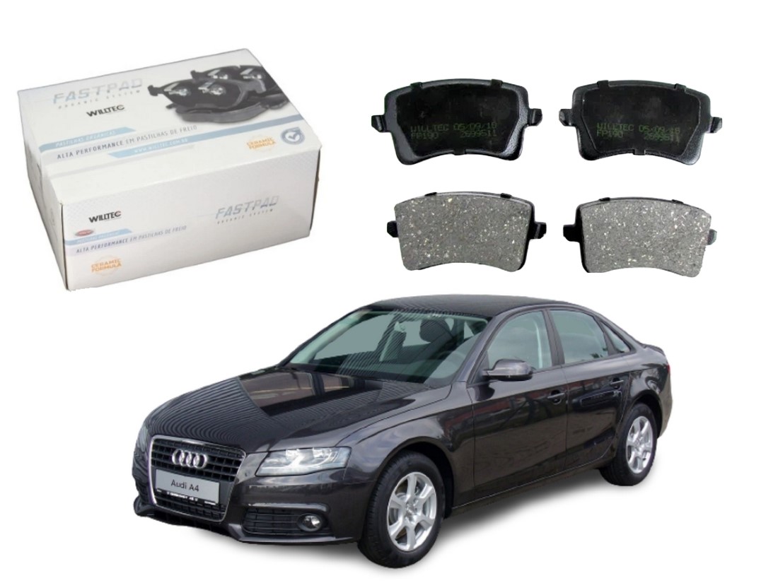  PASTILHA FREIO TRASEIRA CERAMICA WILLTEC AUDI A4 1.8 2.0 3.2 2008 A 2011