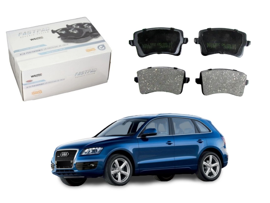  PASTILHA FREIO TRASEIRA CERAMICA WILLTEC AUDI Q5 2.0 3.2 2008 A 2016