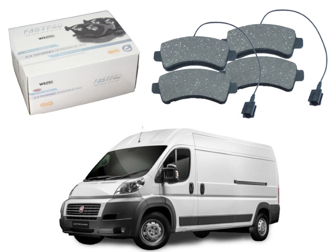  PASTILHA FREIO TRASEIRA CERAMICA WILLTEC FIAT DUCATO 2.3 2018 A 2020