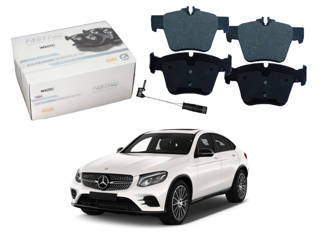  PASTILHA FREIO TRASEIRA CERAMICA WILLTEC MERCEDES-BENZ GLC340 3.0 2015 A 2019