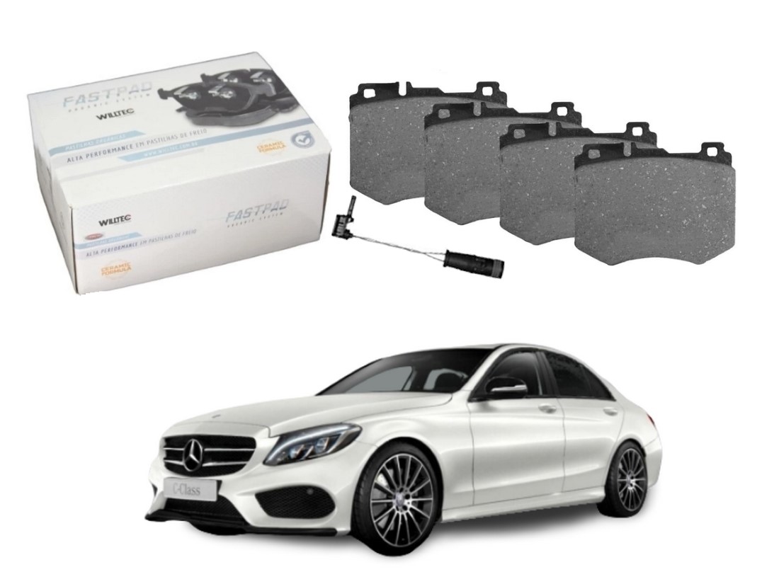  PASTILHA FREIO DIANTEIRA CERAMICA WILLTEC MERCEDES-BENZ C250 2.5 2015 A 2019