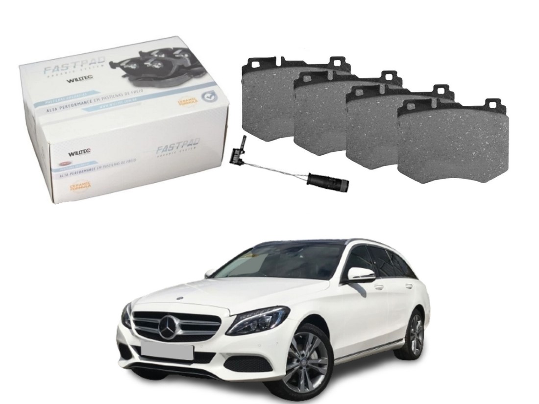  PASTILHA FREIO DIANTEIRA CERAMICA WILLTEC MERCEDES-BENZ C350 T-MODEL 3.5 2015 A 2019