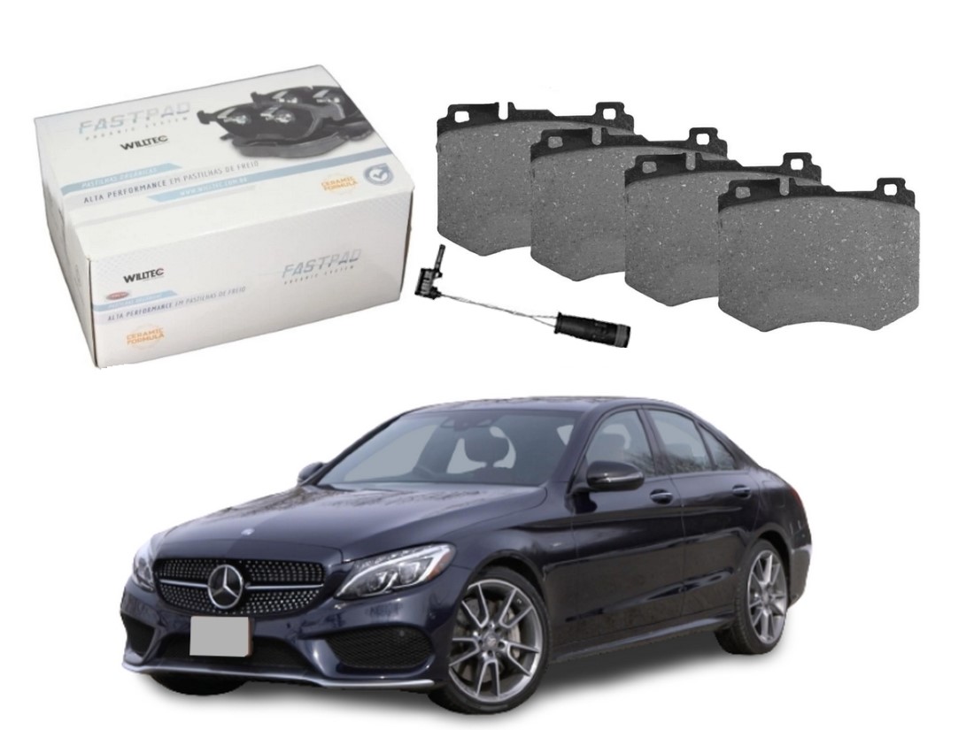  PASTILHA FREIO DIANTEIRA CERAMICA WILLTEC MERCEDES-BENZ C400 4.0 2015 A 2019