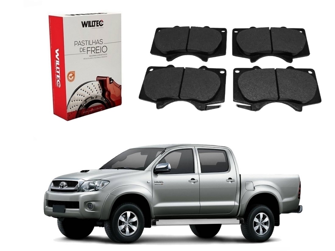  PASTILHA FREIO DIANTEIRA WILLTEC TOYOTA HILUX 3.0 3.2 2009 A 2011