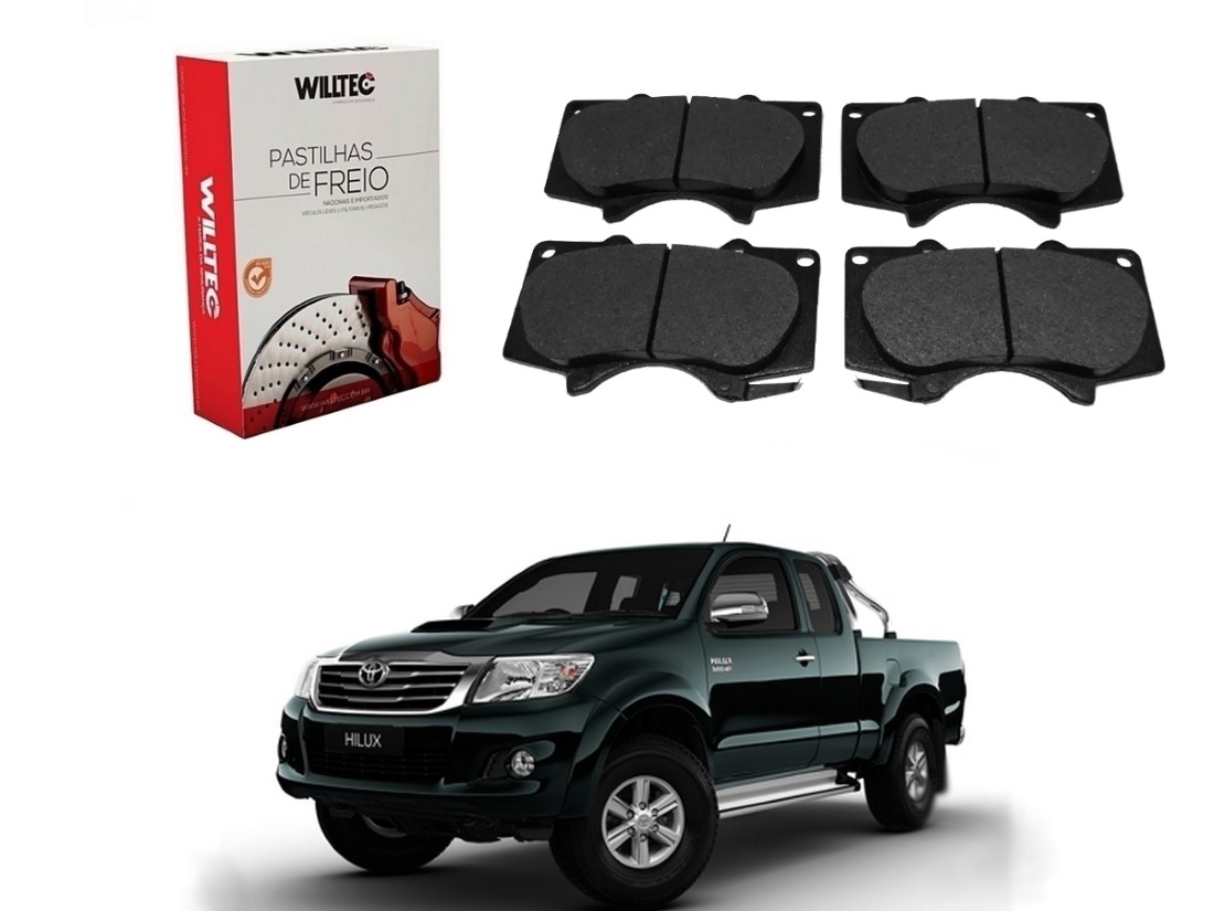  PASTILHA FREIO DIANTEIRA WILLTEC TOYOTA HILUX 2.7 3.0 2012 A 2015