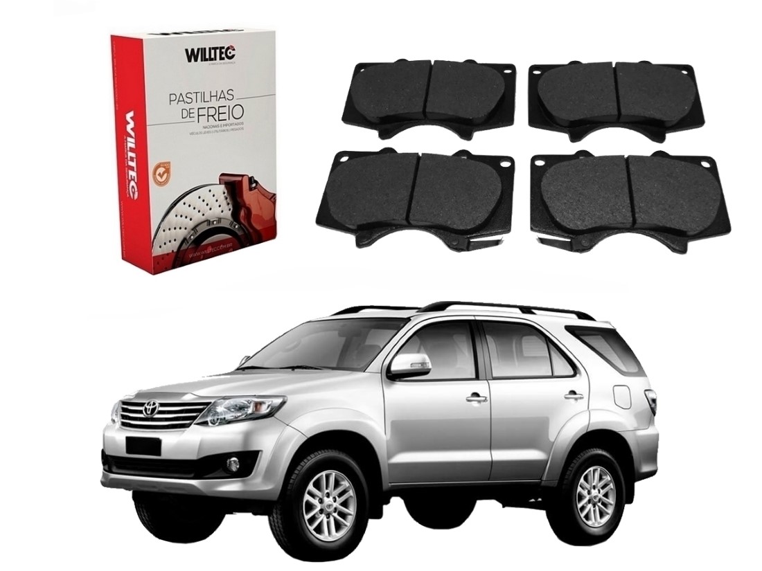  PASTILHA FREIO DIANTEIRA WILLTEC TOYOTA HILUX SW4 2.7 3.0 2012 A 2015