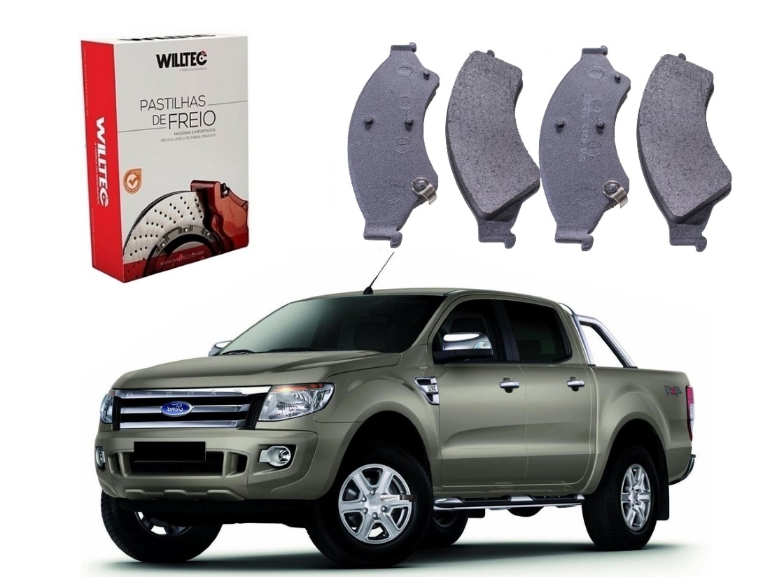  PASTILHA FREIO DIANTEIRA WILLTEC FORD RANGER 2.5 3.2 2013 A 2016