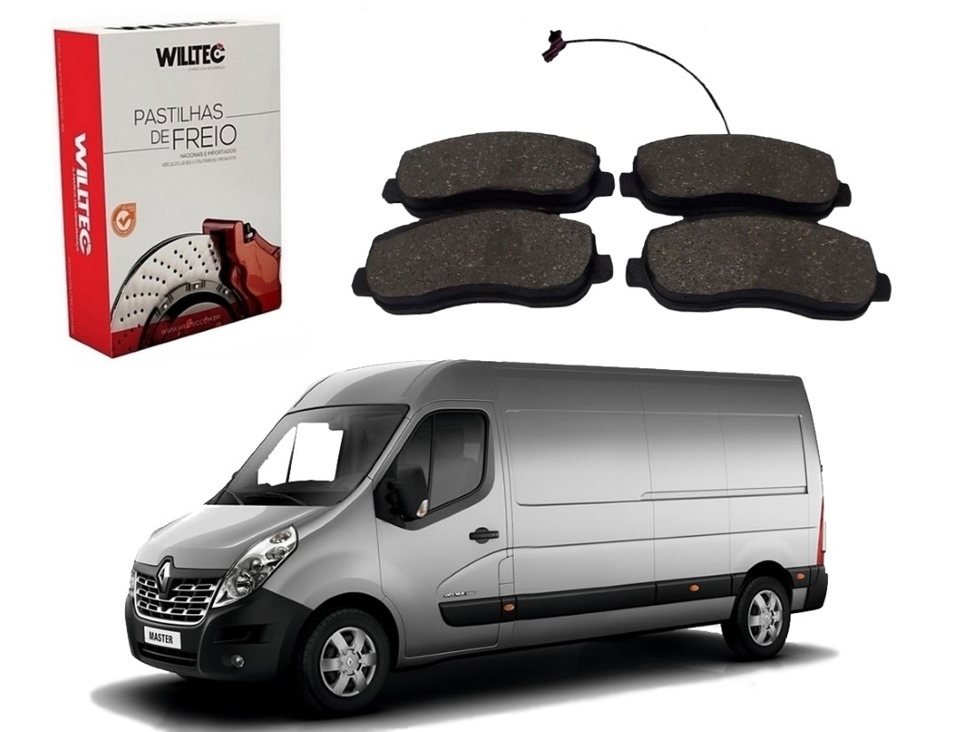  PASTILHA FREIO DIANTEIRA WILLTEC RENAULT MASTER FURGÃO 2.3 2.5 2013 A 2019