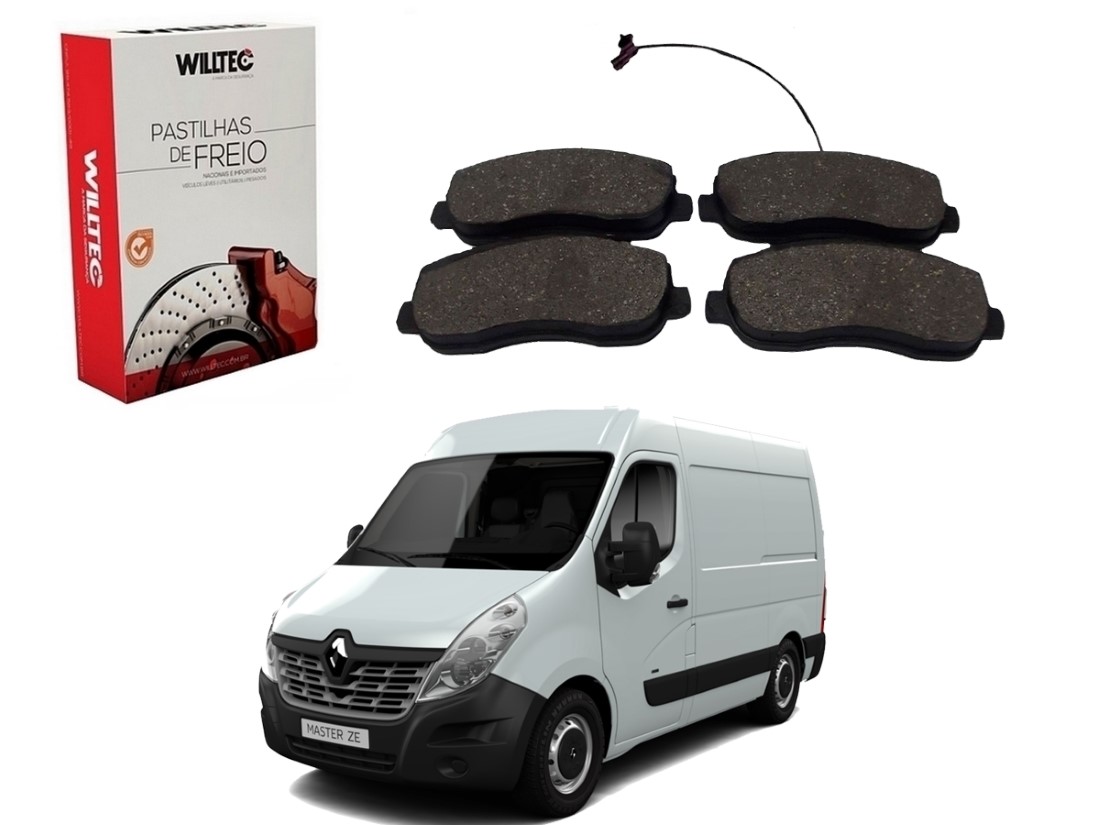  PASTILHA FREIO DIANTEIRA WILLTEC RENAULT MASTER MINI FURGÃO 2.3 2.5 2013 A 2019