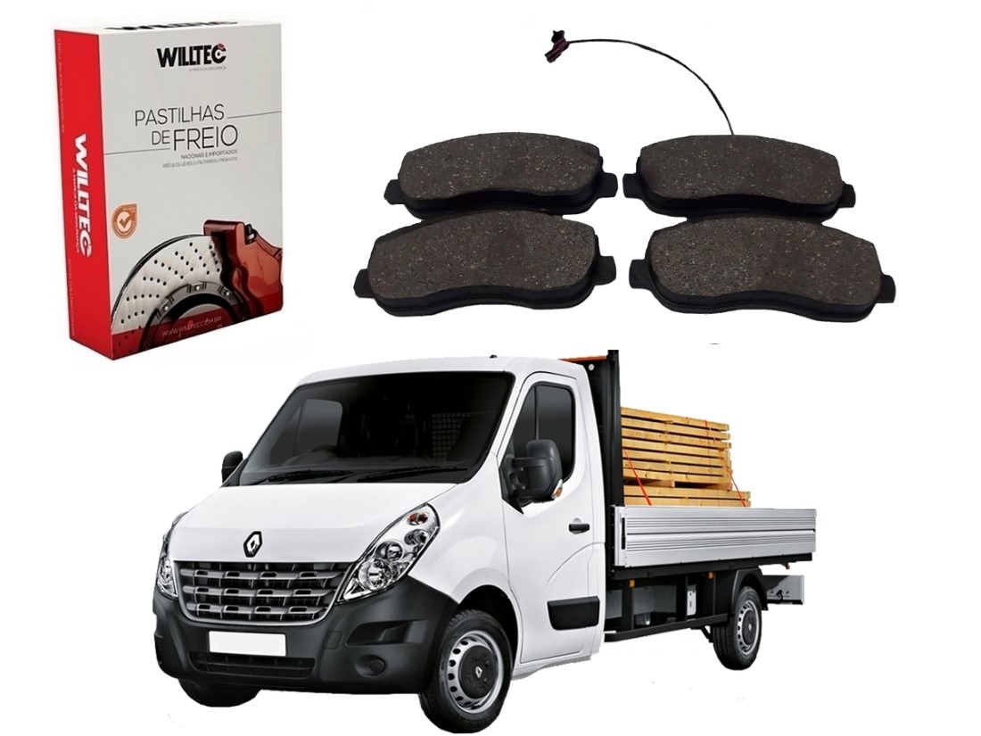  PASTILHA FREIO DIANTEIRA WILLTEC RENAULT MASTER TRUCK 2.3 2.5 2013 A 2019