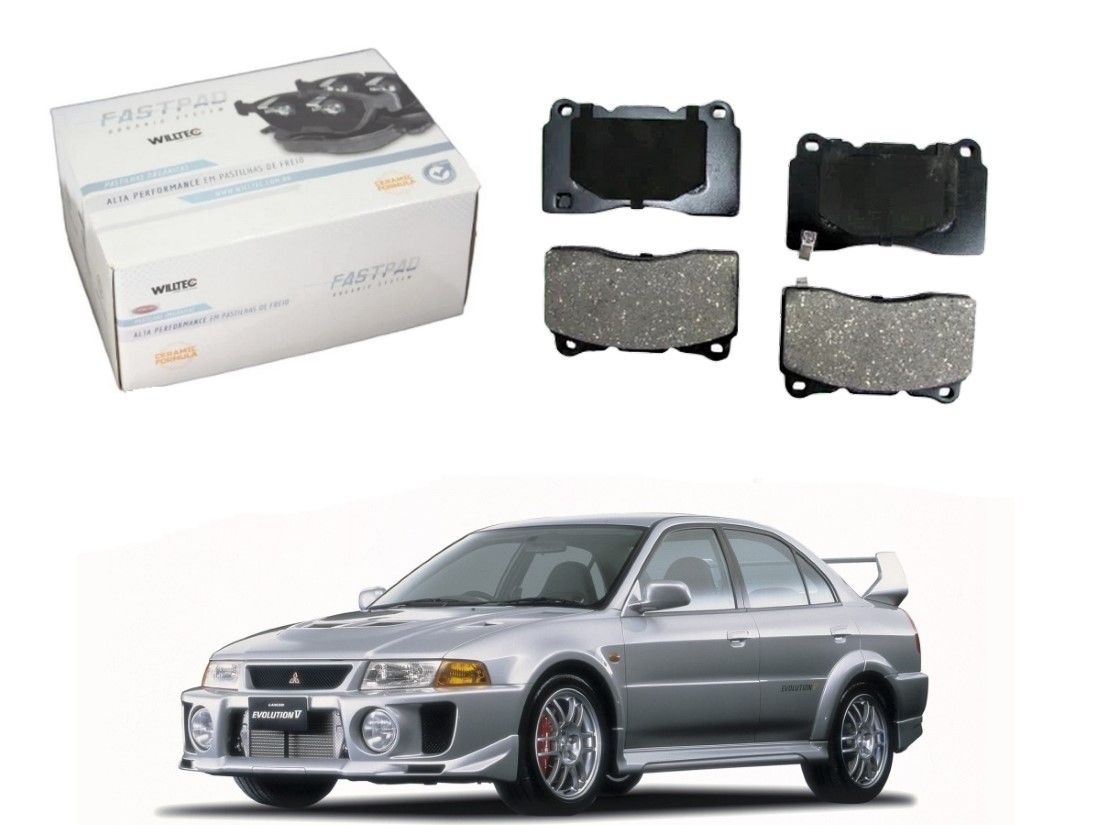  PASTILHA FREIO DIANTEIRA CERAMICA WILLTEC MITSUBISHI LANCER EVOLUTION 2.0 1998 A 2003