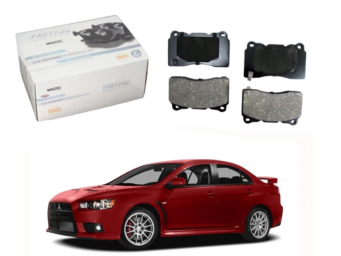  PASTILHA FREIO DIANTEIRA CERAMICA WILLTEC MITSUBISHI LANCER EVOLUTION 2.0 2008 A 2015